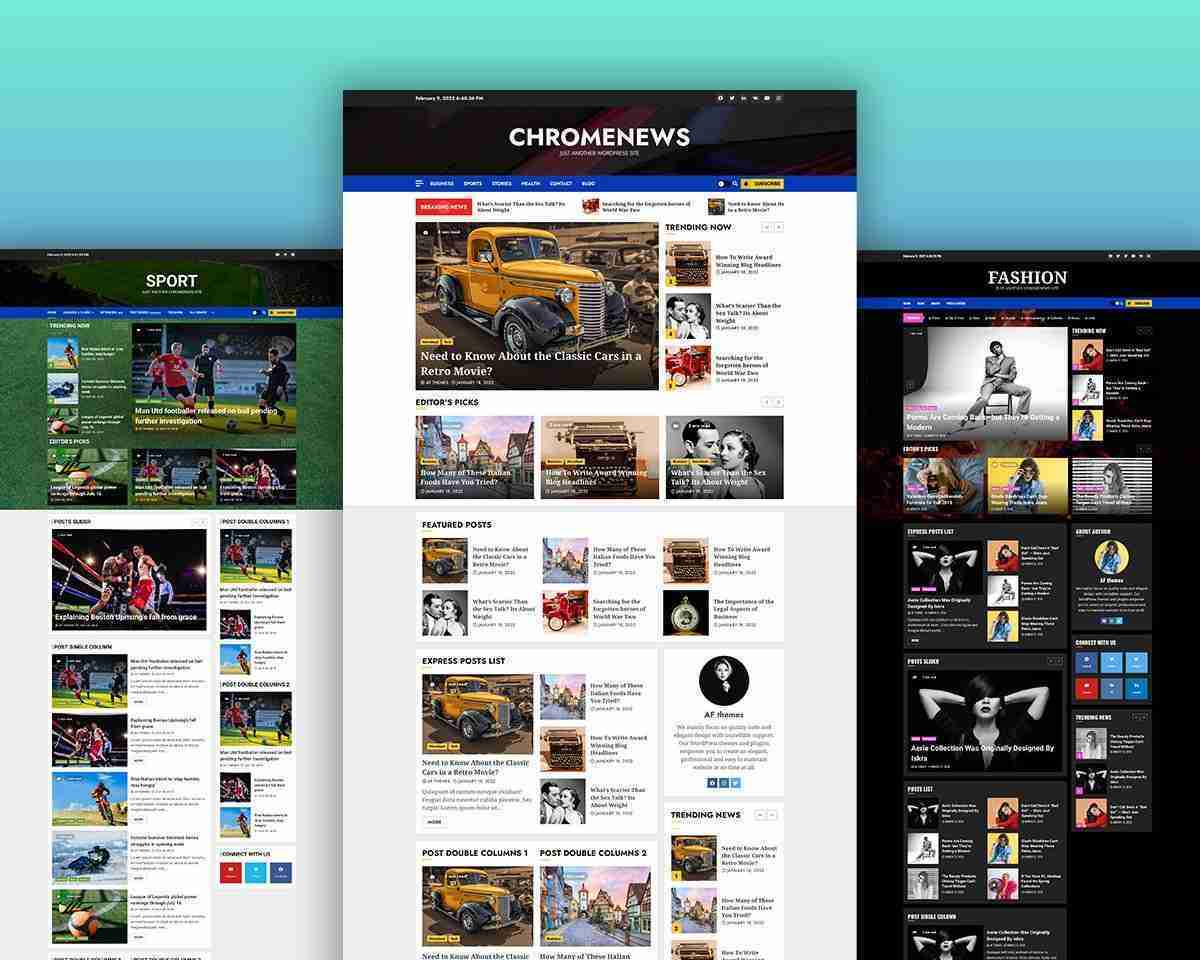 ChromeNews 適合新聞、博客和雜志的WordPress免費主題